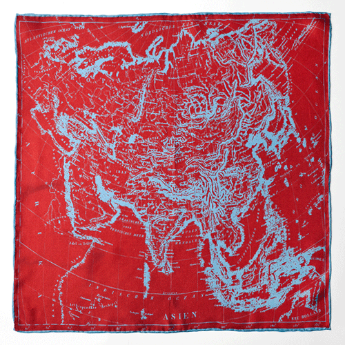 Asien Map pocket square