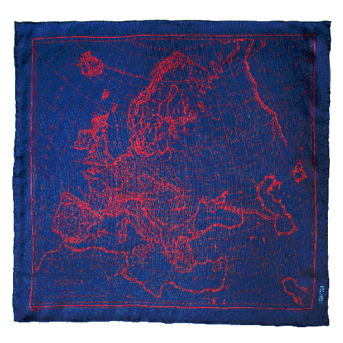 Europa Map pocket square